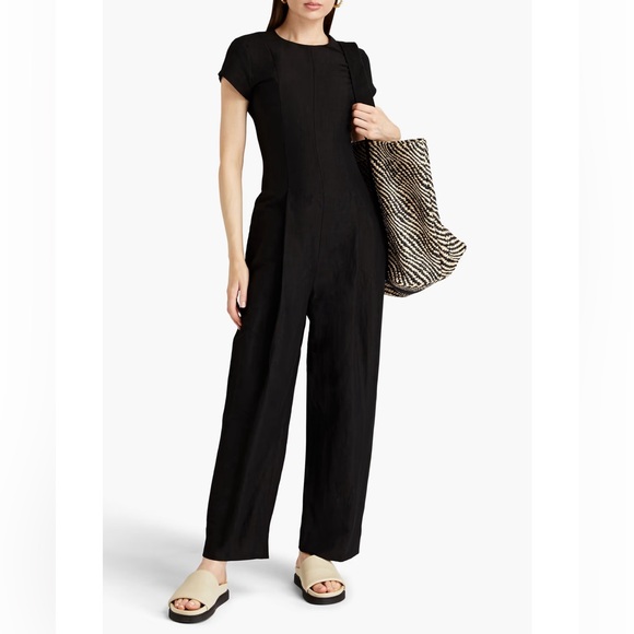 Toteme Linen Blend Jumpsuit Black - Picture 1 of 15